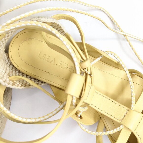 Ulla Johnson Imani Espadrilles Womens 7 Butter Yellow Flatform Casual Shoes - Picture 4 of 7